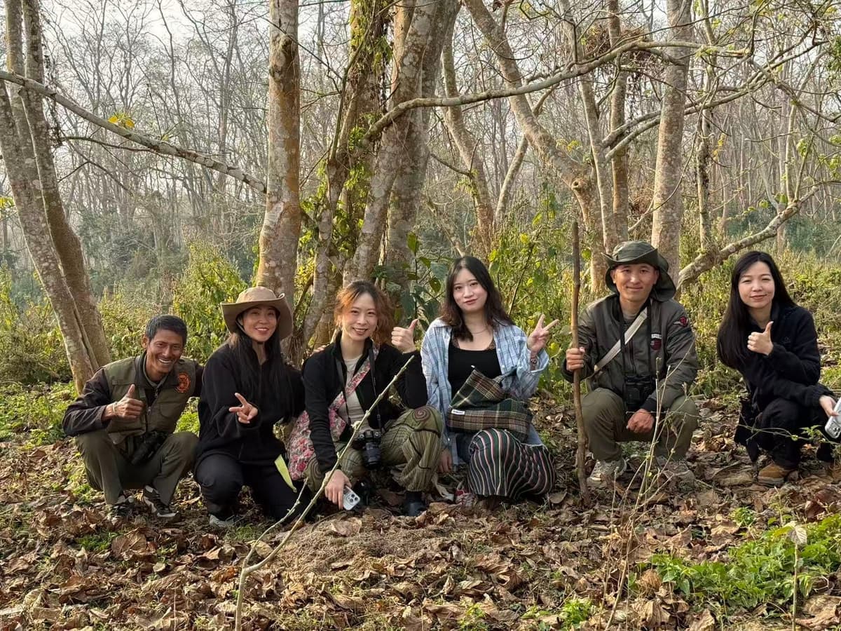 Guests exploring the jungle